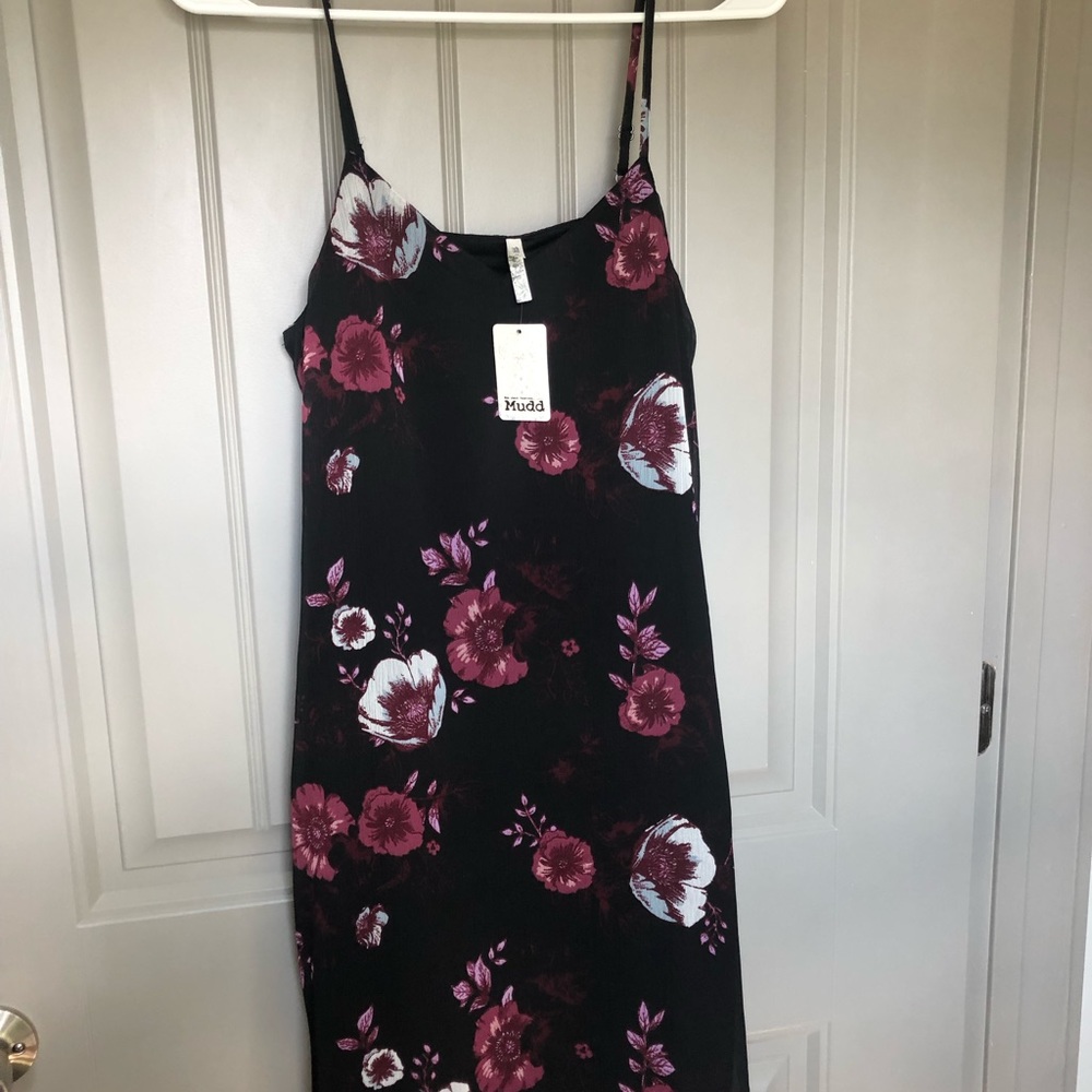Black dress with floral pattern size small